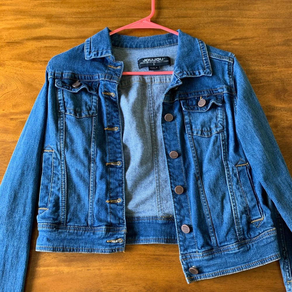 blue denim jacket